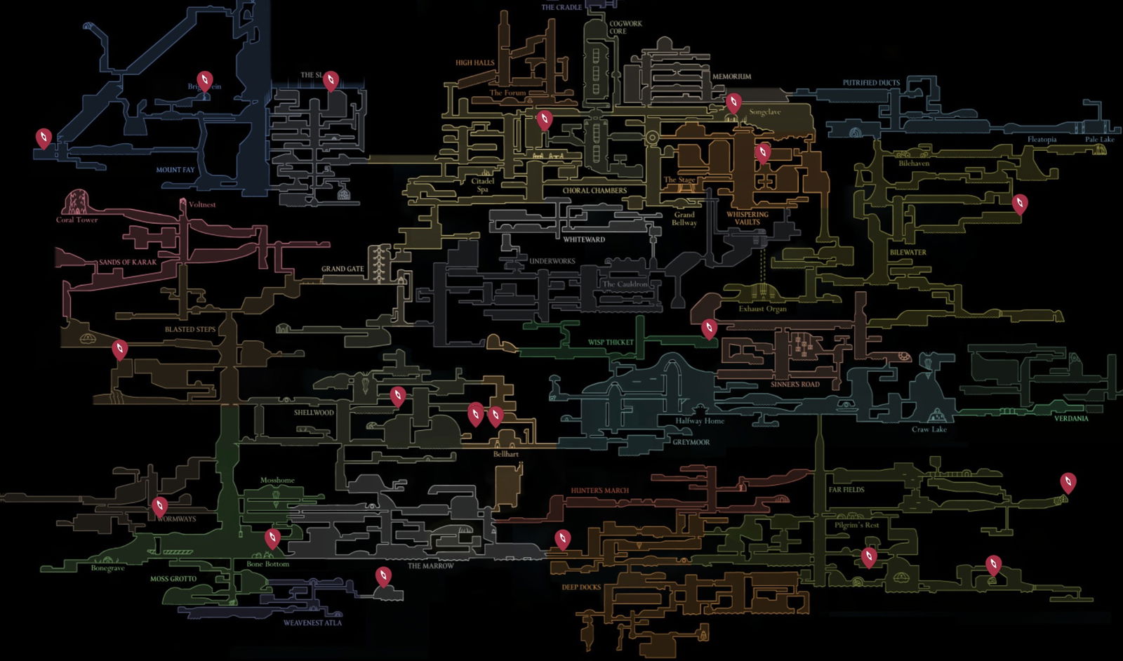 Localización de todos los fragmentos de máscara en Telalejana