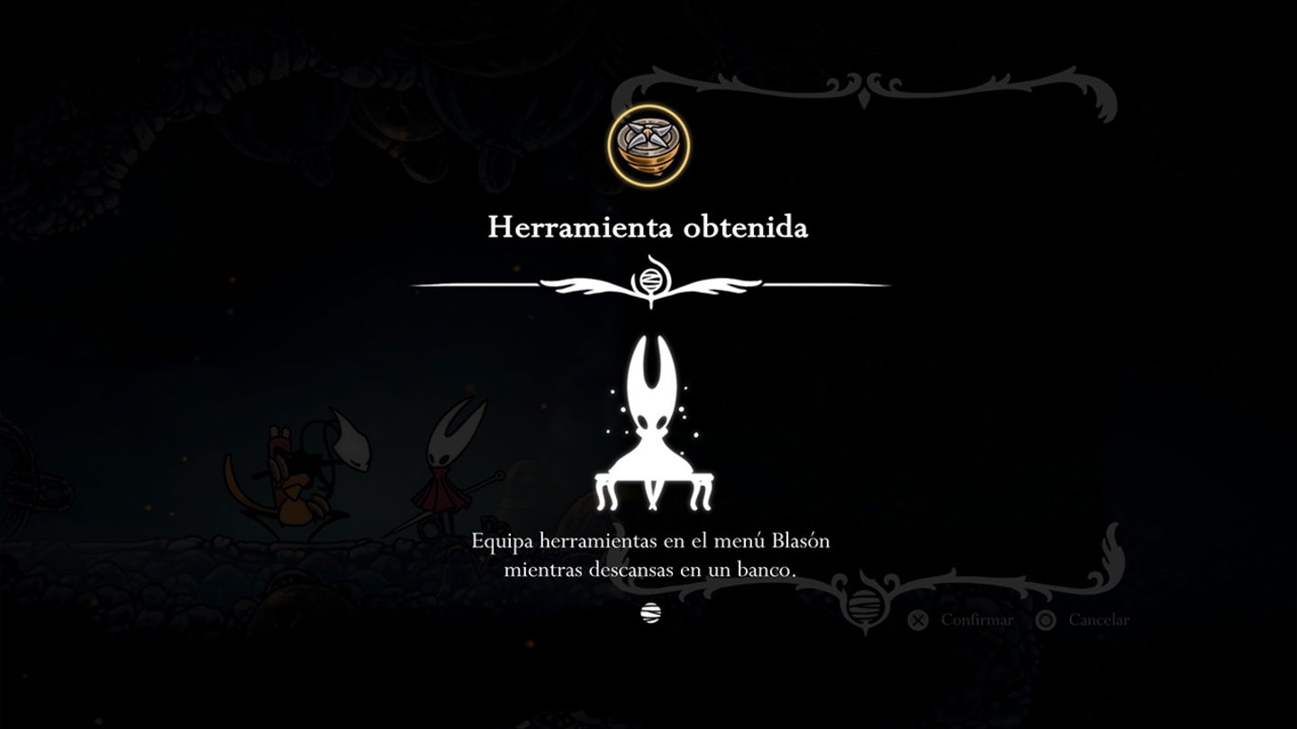 Solo es posible equiparos o cambiar de herramientas mientras estáis descansando en un banco