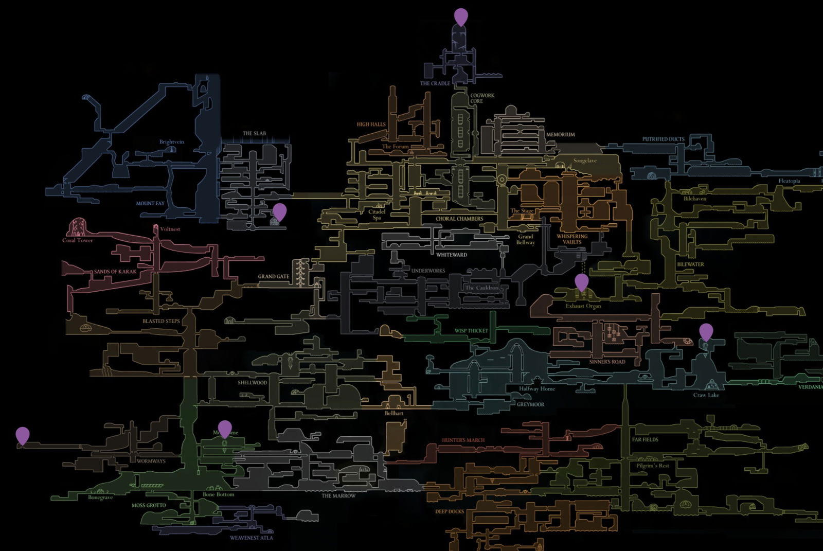 Todas las habilidades de seda en el mapa