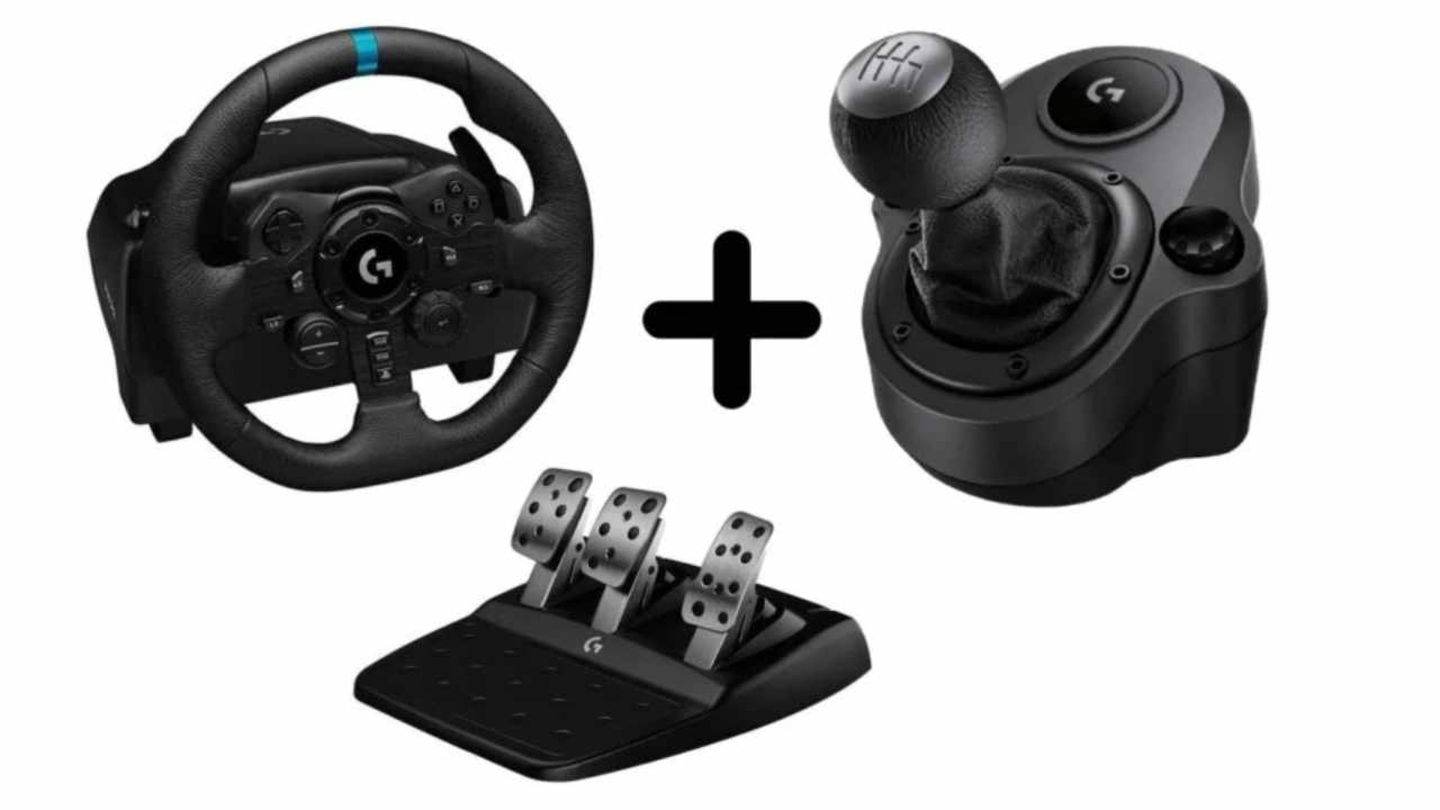 Volante Logitech con pedales y cambio