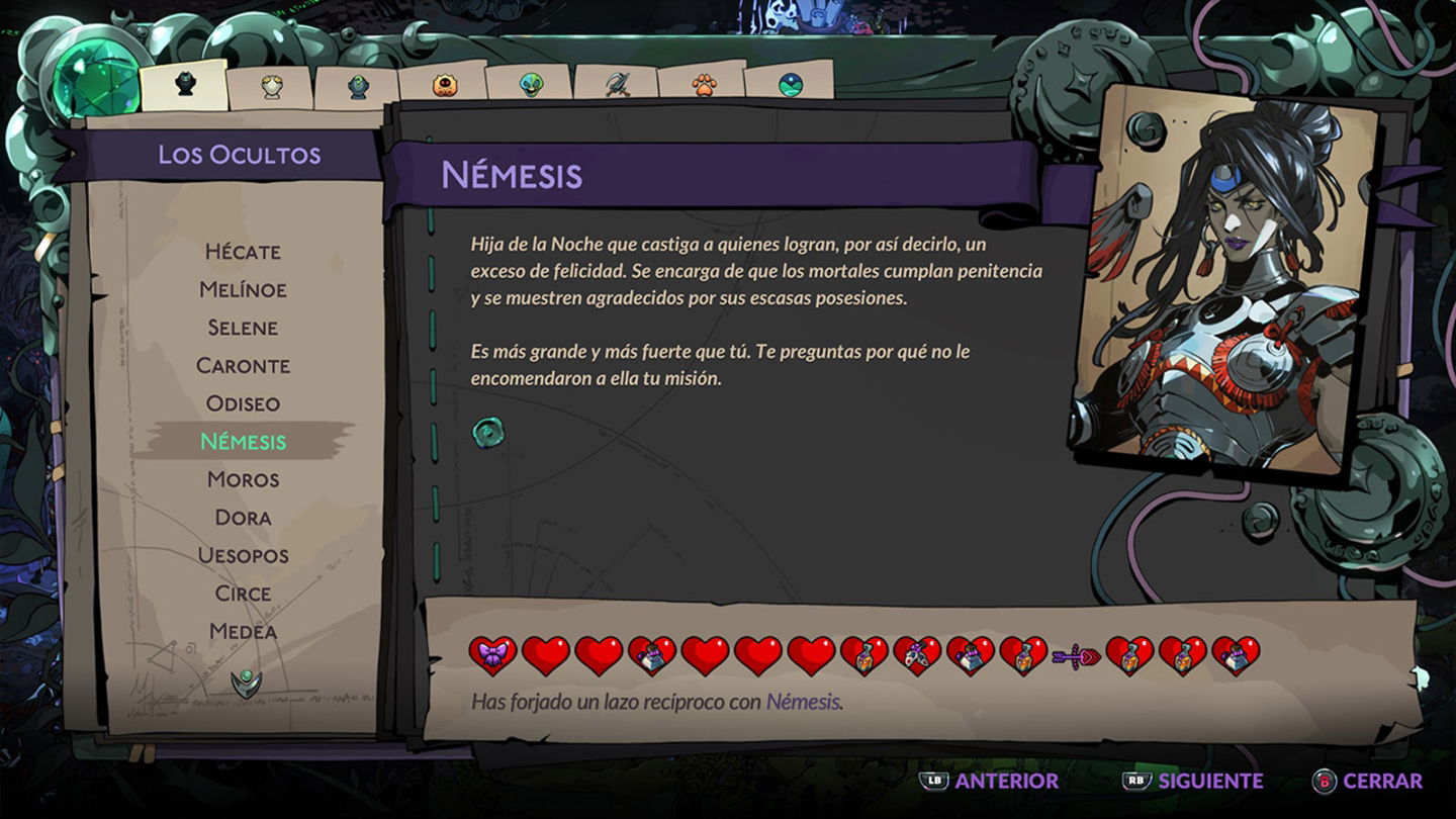 La flecha junto a los corazones del personaje indican la posibilidad de romance