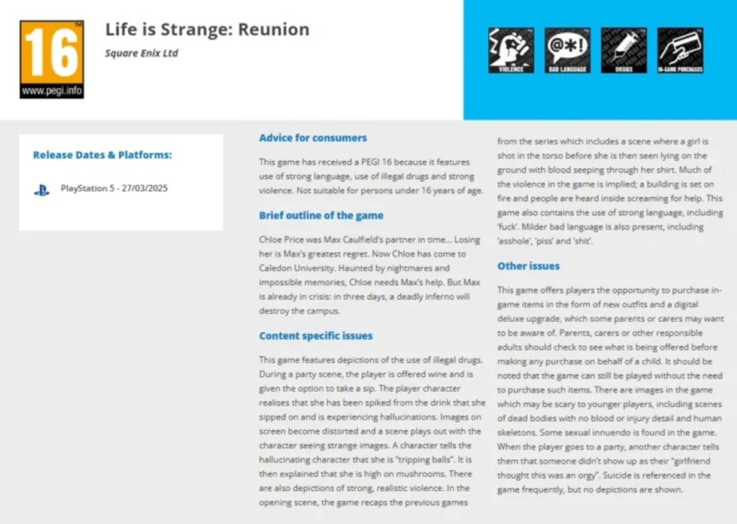 Life is Strange filtra su nuevo juego con el regreso del personaje más esperado