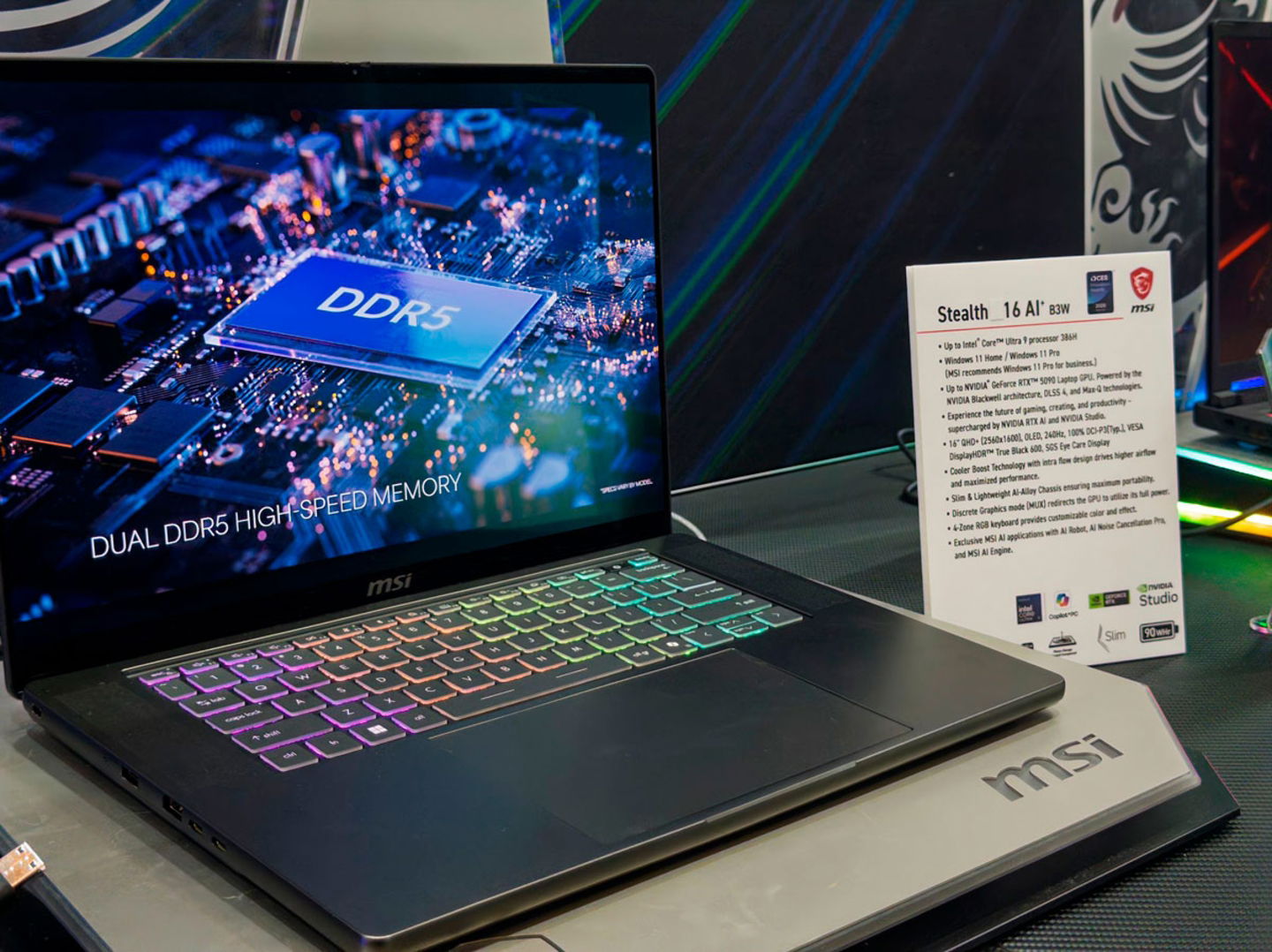 MSI Stealth 16 AI en el CES 2026