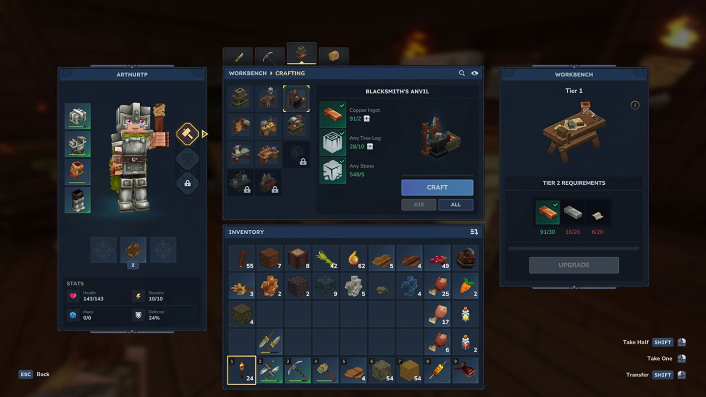 Necesitaremos el yunque de herrero para fabricar mejores armas