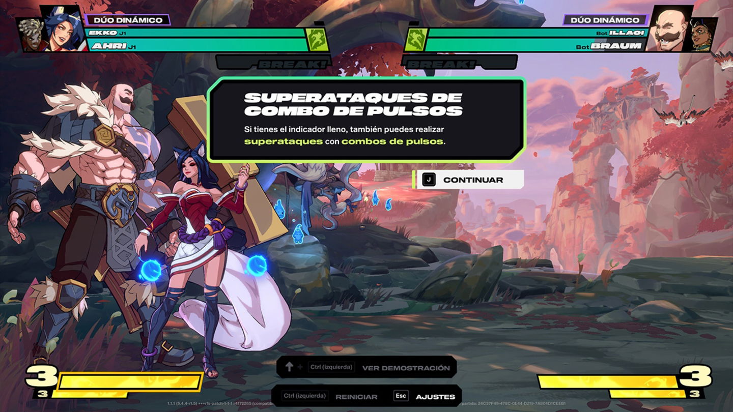 Necesitaremos tener cargadas las barras de combo para hacer superataques