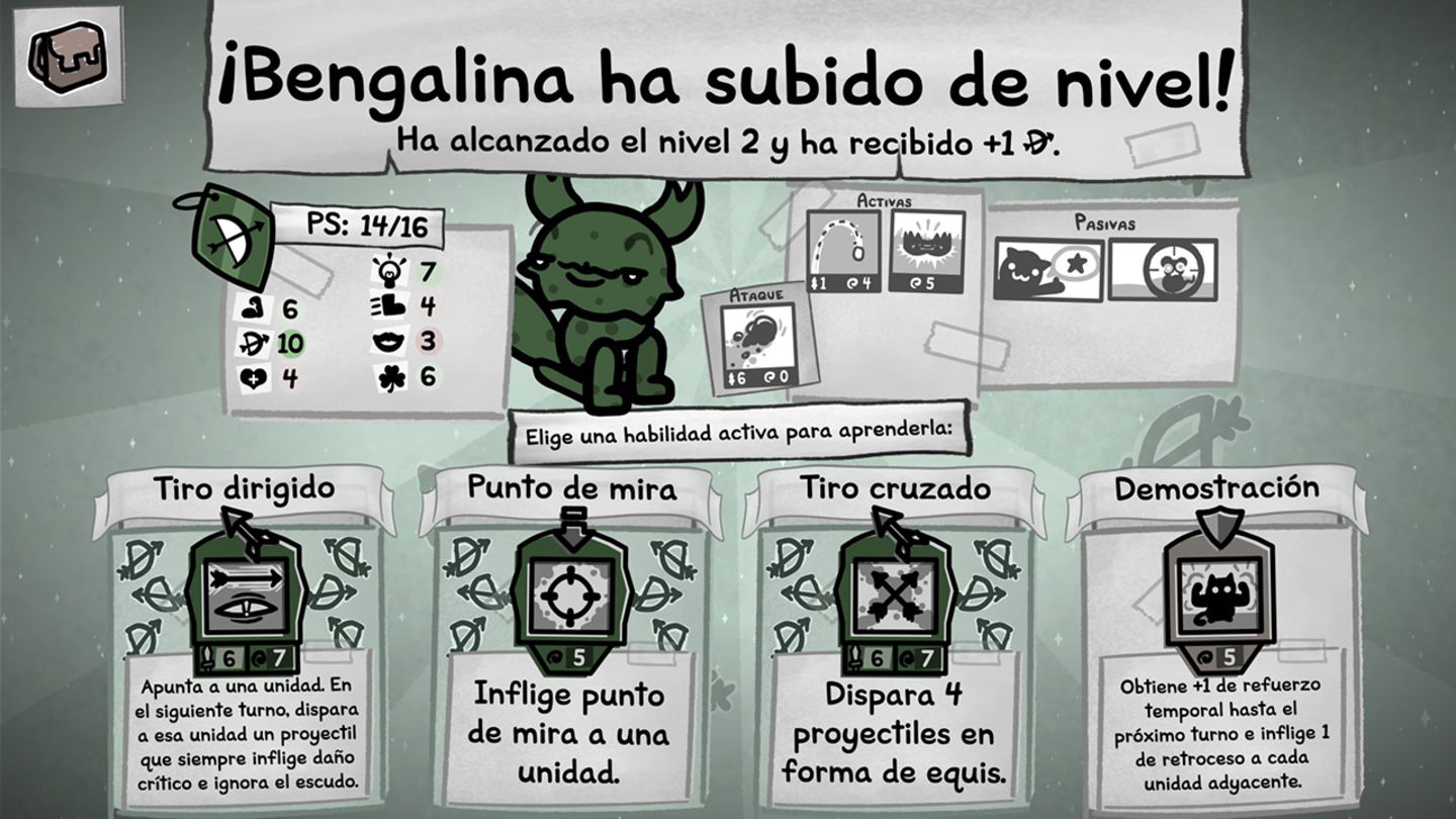 Nuestros gatos pueden subir de nivel durante la aventura