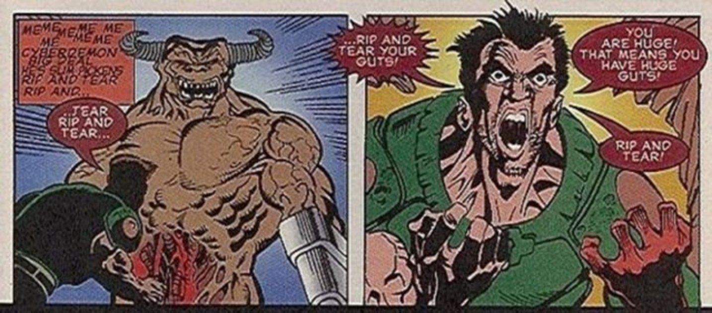 Doom contiene una referencia a un meme de su propio cómic de los 90