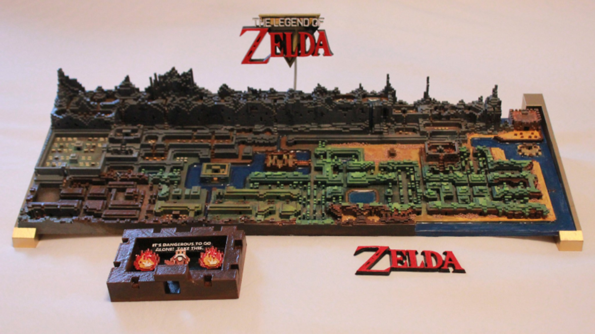 The Legend of Zelda: Imprimen en 3D el mapa al completo del primer juego