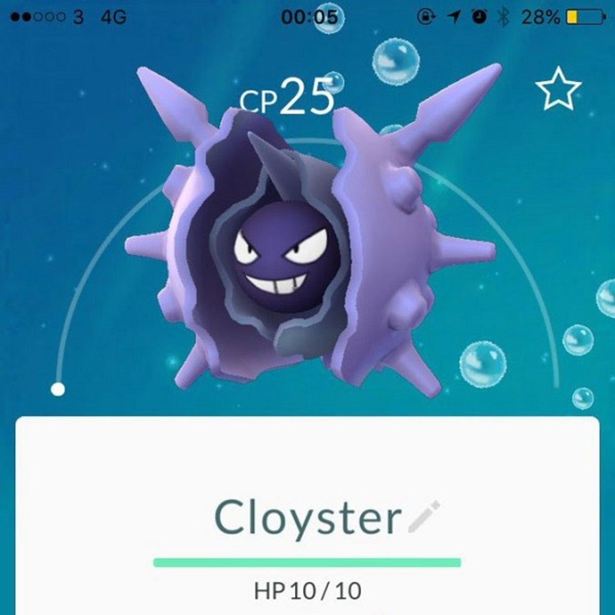 Pokemon go cloyster weakness