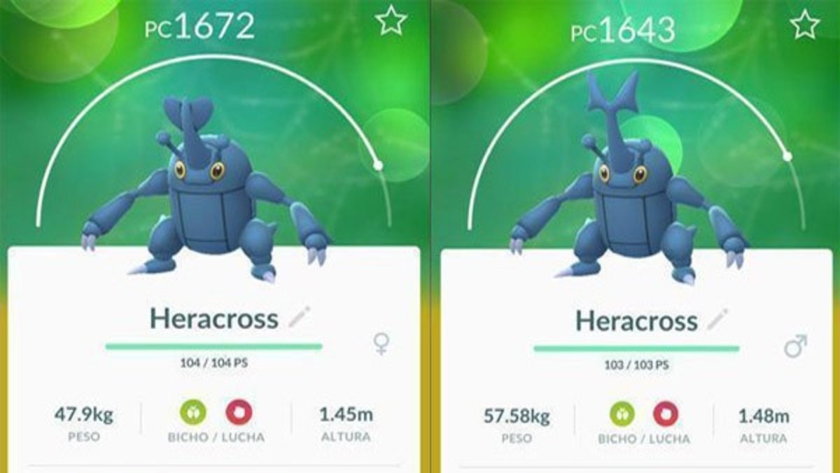 Pokémon GO: Estas son las diferencias que tienen algunas especies dependiendo de su género