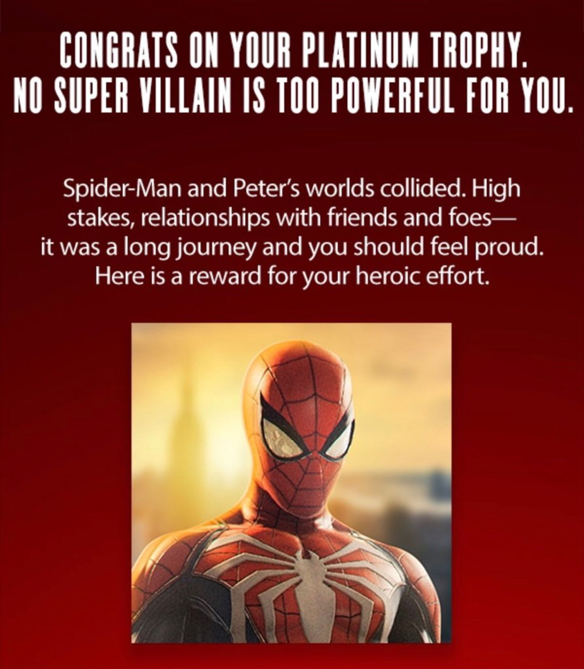 Трофеи spider man