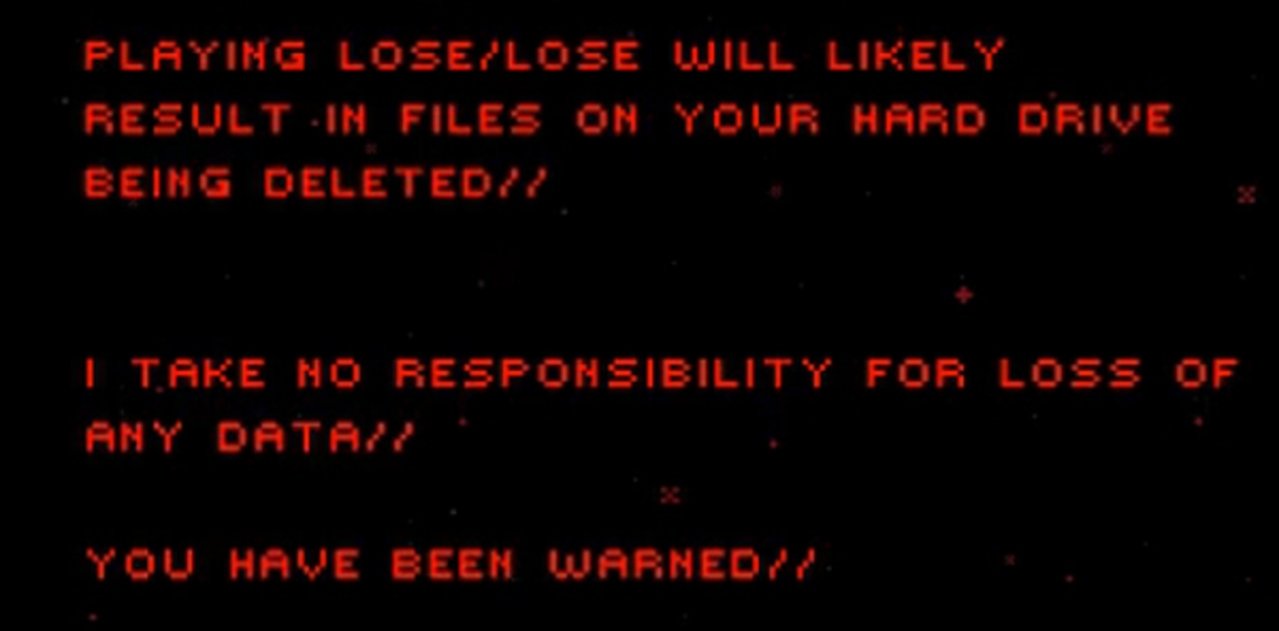 Lose/Lose, el videojuego en el que matas aliens y archivos de tu PC
